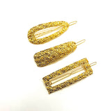 Pack of 3 Gold Hairclips